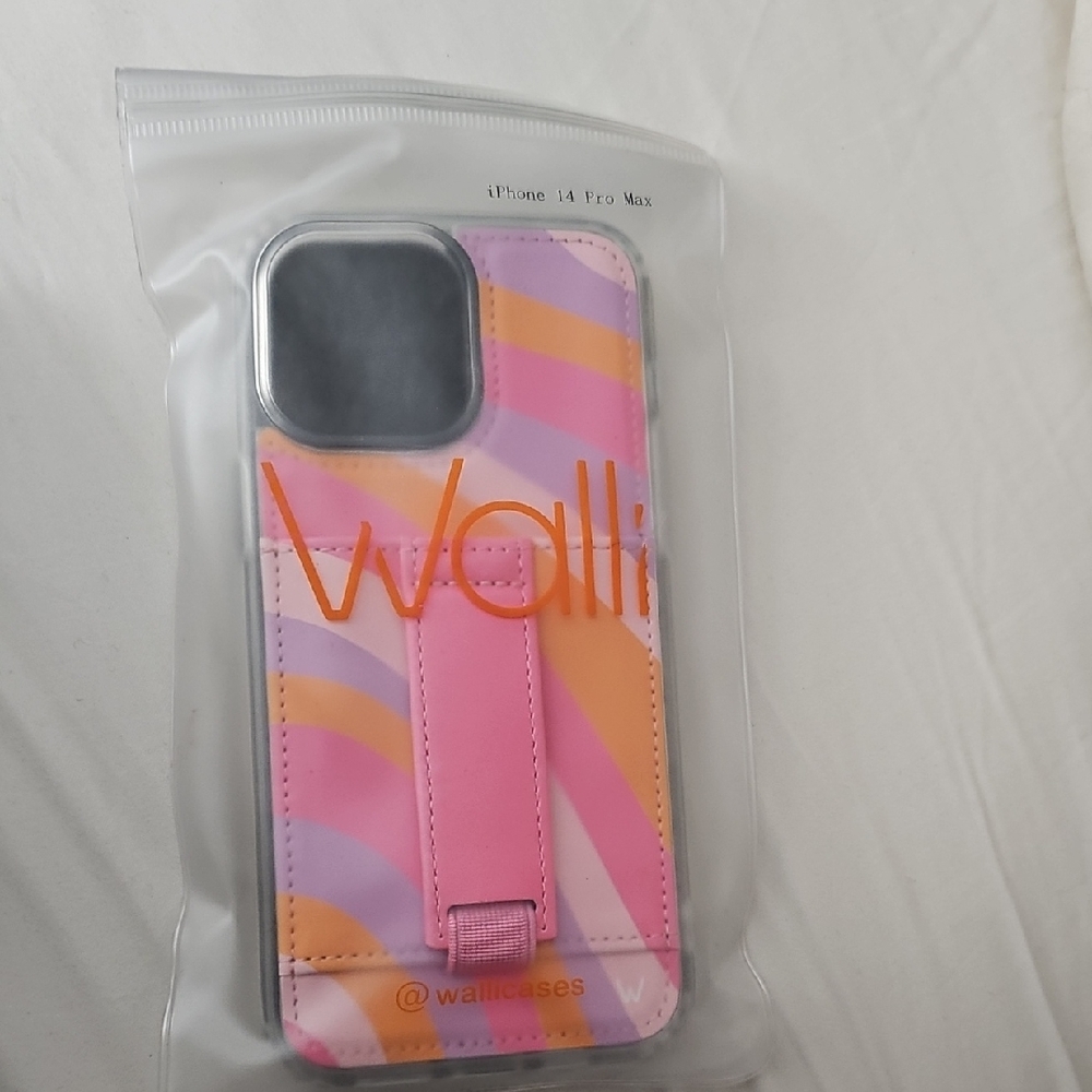 Wallis Pink and Orange Striped Phone Case for iPhone 14 Pro Max